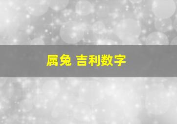 属兔 吉利数字